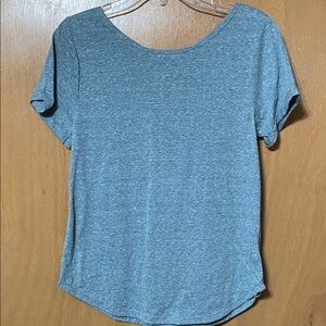 Heather Blue Women's Short Sleeve Top